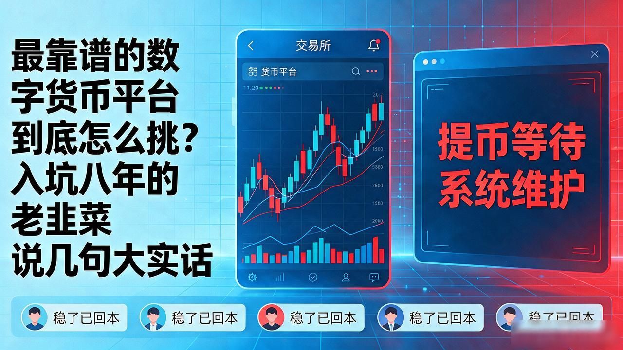最靠谱的数字货币平台到底怎么挑？入坑八年的老韭菜说几句大实话